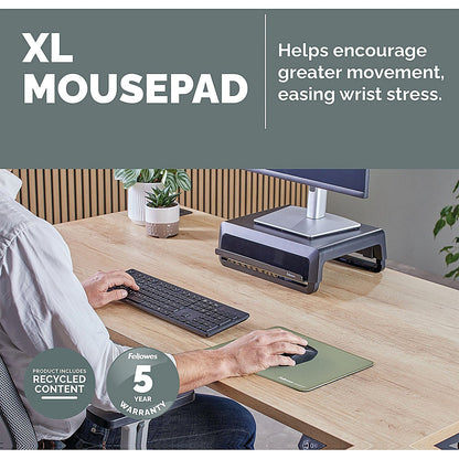 Fellowes Breyta XL Fabric Mouse Pad Sage