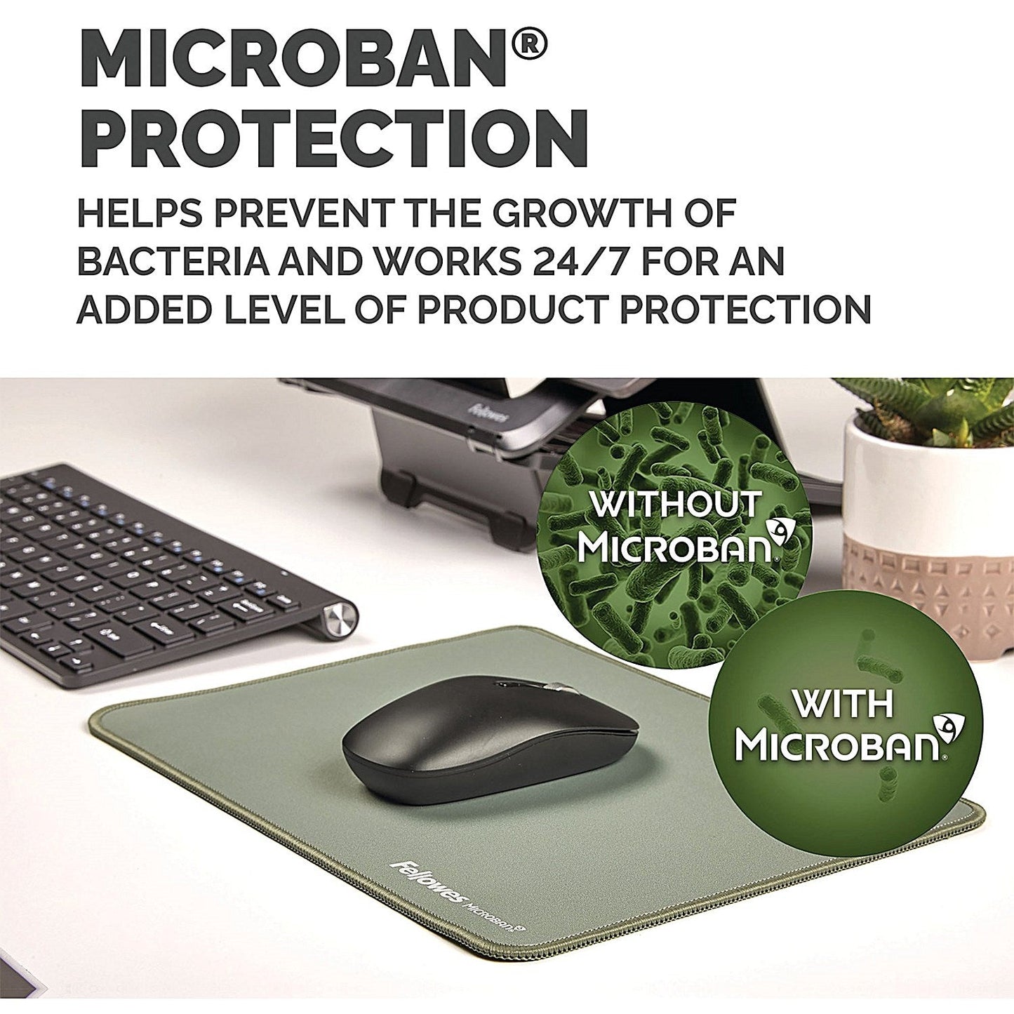Fellowes Breyta XL Fabric Mouse Pad Sage