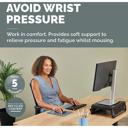 Fellowes Breyta Standard Mouse Pad Wrist Rest Marine