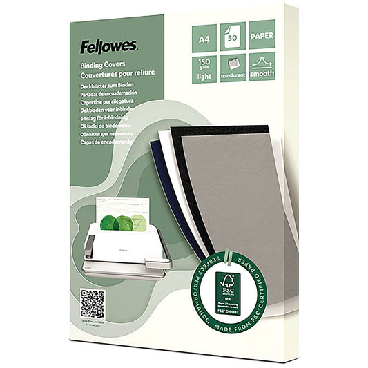 Fellowes A4 Binding Covers Translucent 150gsm (Pack of 50) Easy2Order : BB81391