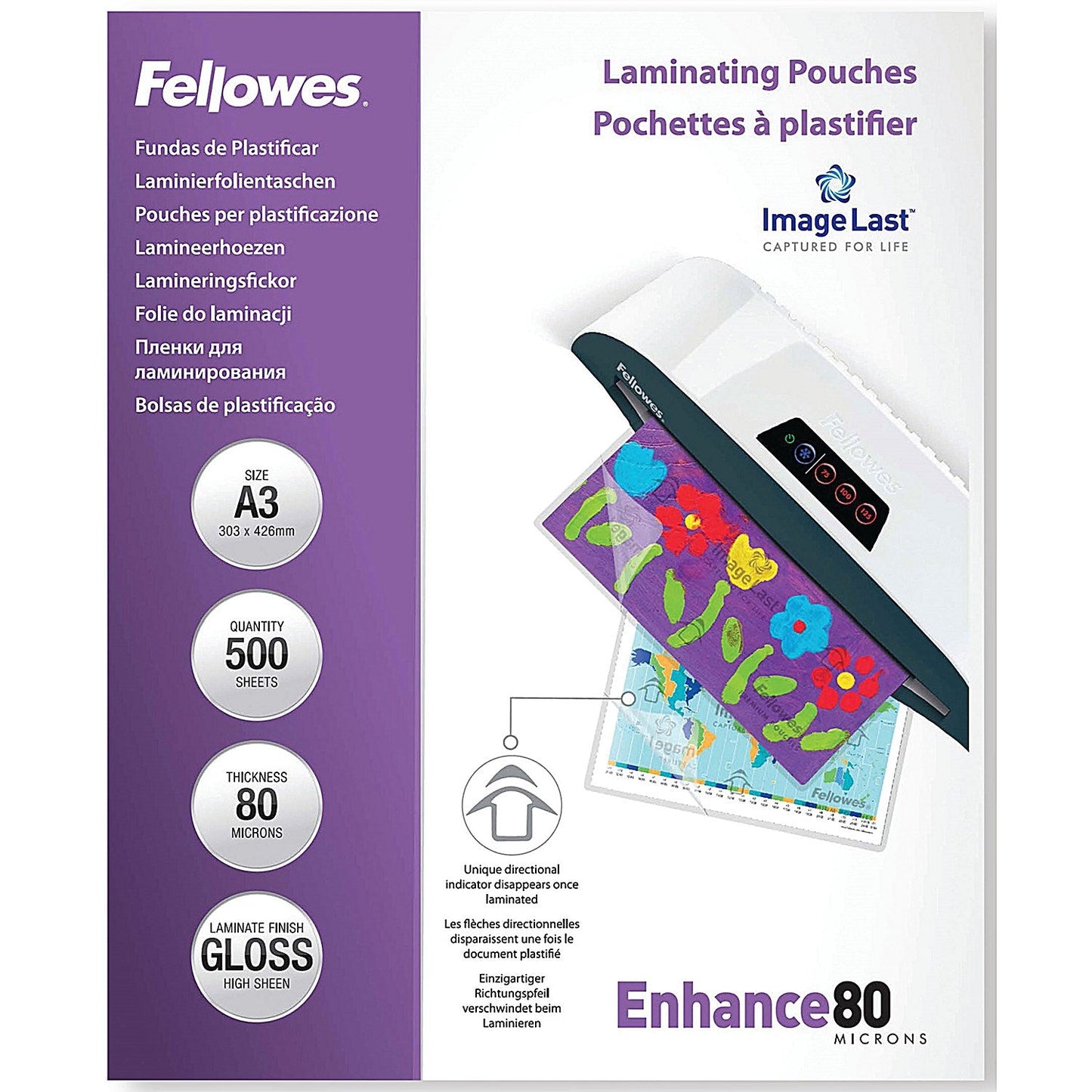 Fellowes Laminating Pouches 160 Micron Total Thickness Gloss A3 (Pack of 500) Easy2Order : BB81489