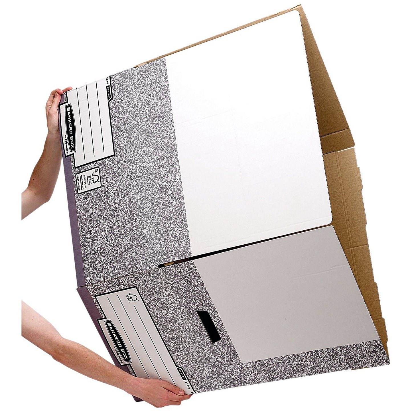 Bankers Box System Flip Top Storage Boxes, Grey, Pack of 10