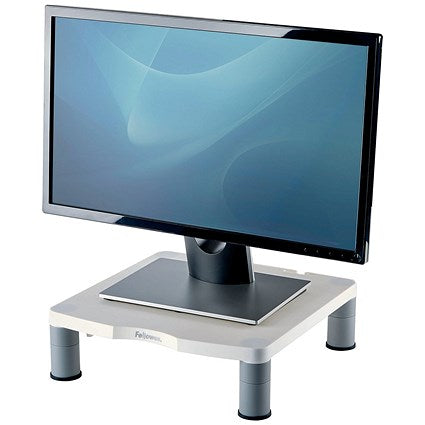 Fellowes Standard Monitor Stand, Adjustable Height, White