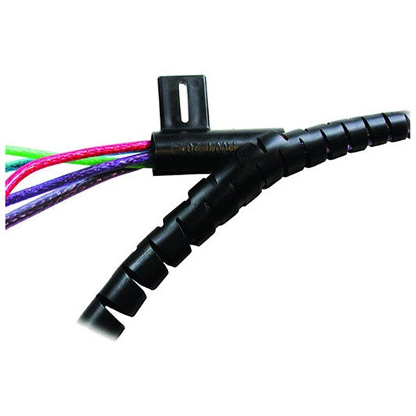Fellowes CableZip Ducting with Cable Management Tool, 20mm Diameter, 2m Length, Black
