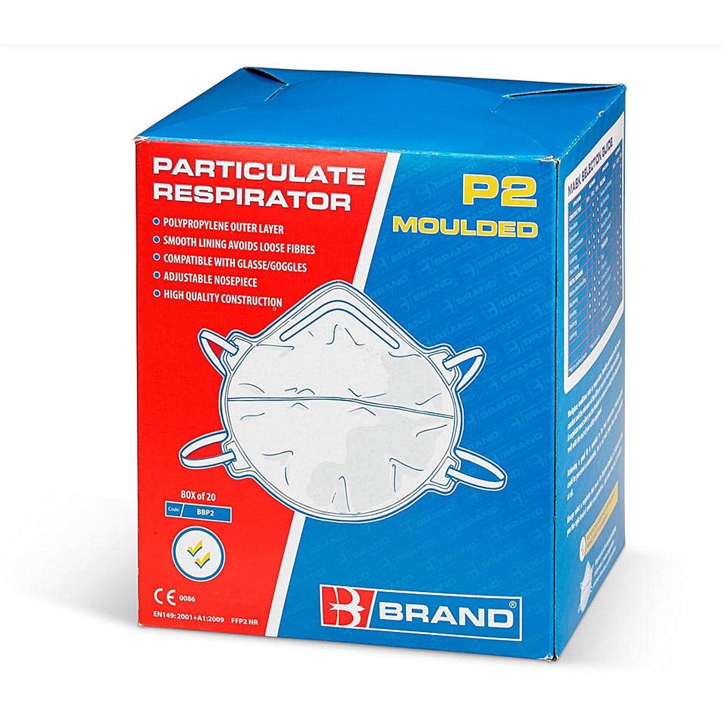 Beeswift P2 Mask, White, Pack of 20 Easy2Order : BBP2N