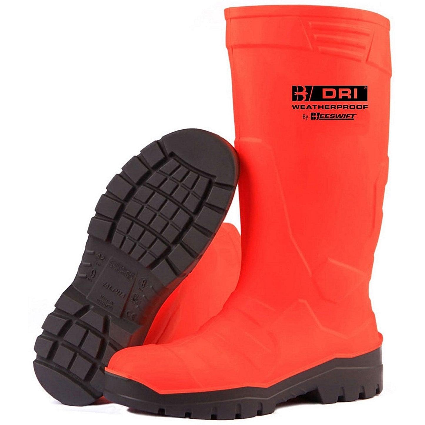 Beeswift Full Safety Fluoro Wellington Boots, Orange, 12 Easy2Order : BBPUSBOR12