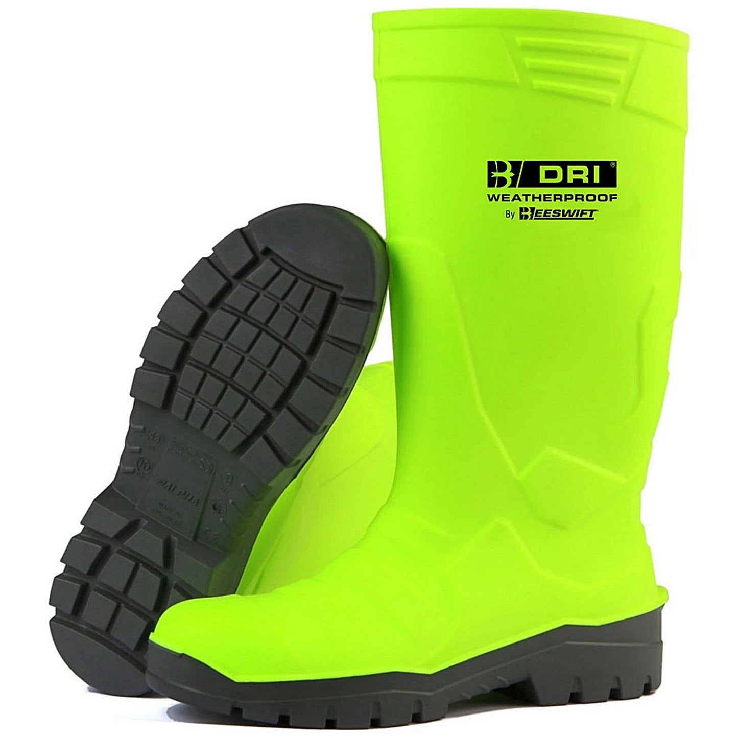 Beeswift Full Safety Fluoro Wellington Boots, Saturn Yellow, 10 Easy2Order : BBPUSBSY10