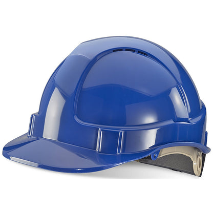 Beeswift Wheel Ratchet Vented Safety Helmet, Black