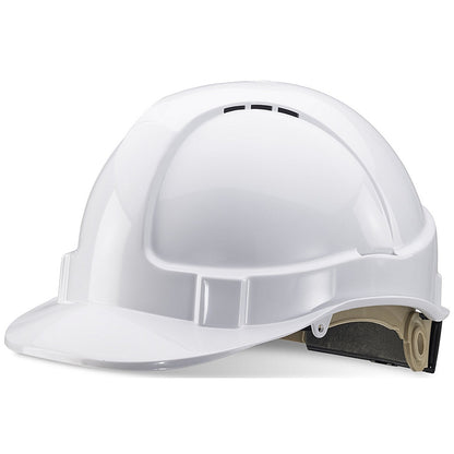 Beeswift Wheel Ratchet Vented Safety Helmet, Black