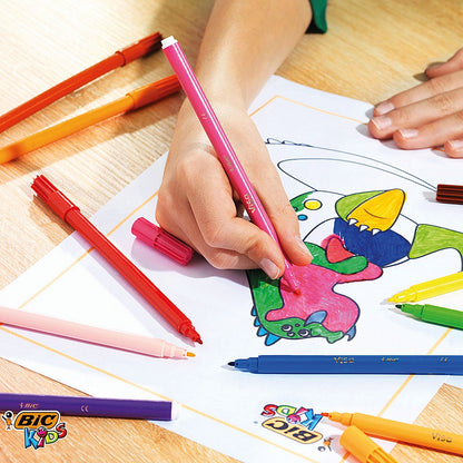 Bic Kids Visa Felt Tip Pens Fine Tip Assorted (Pack of 84) Easy2Order : BC00023