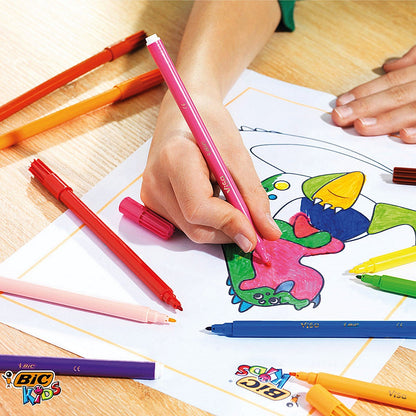 Bic Kids Visa Felt Tip Pens Fine Tip Assorted (Pack of 144) Easy2Order : BC00103