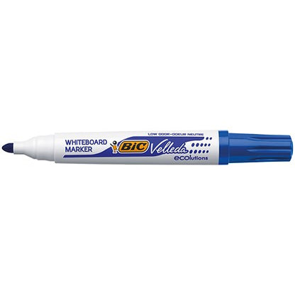 Bic Velleda 1701 Whiteboard Marker, Bullet Tip, Blue, Pack of 12