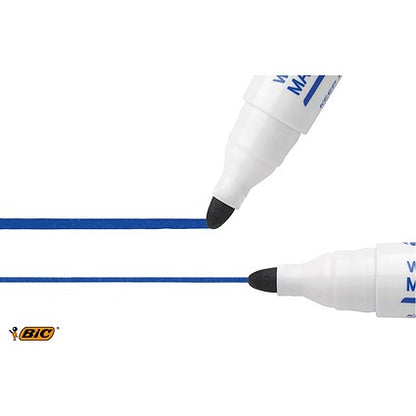 Bic Velleda 1701 Whiteboard Marker, Bullet Tip, Blue, Pack of 12