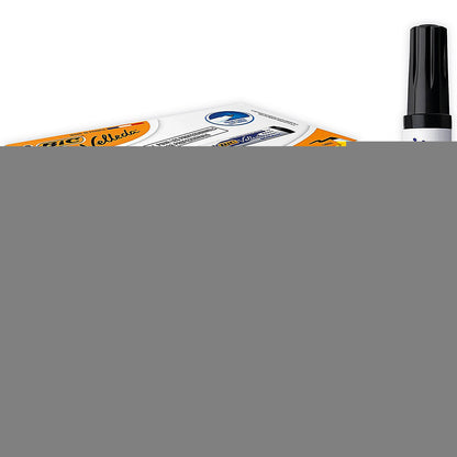 Bic Velleda 1701 Whiteboard Marker, Bullet Tip, Black, Pack of 12