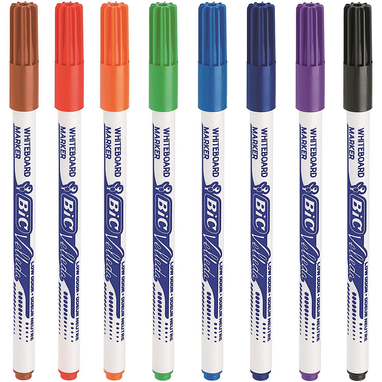 Bic Velleda Drywipe Marker 1721, Bullet tip, Assorted Colours, Pouch of 8