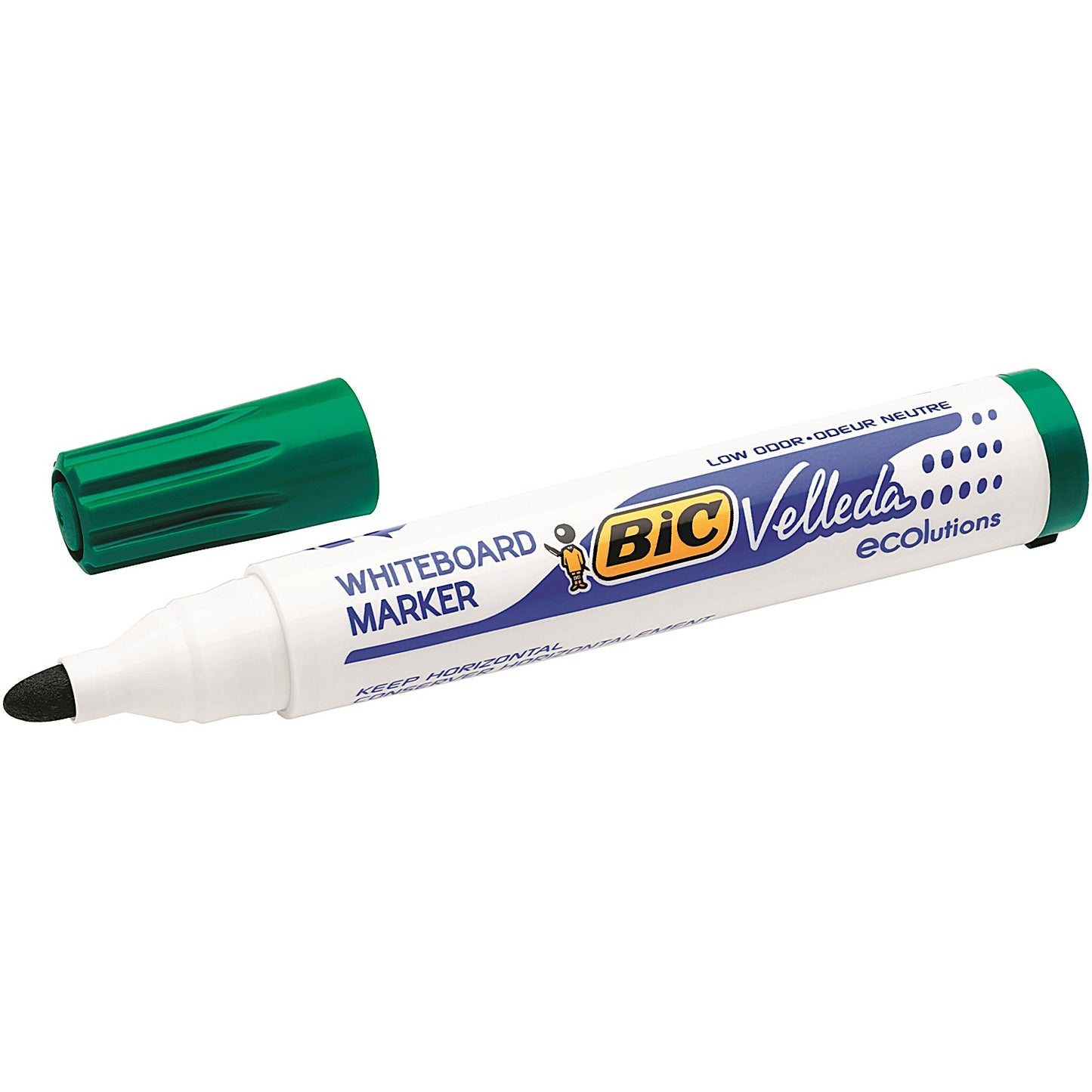 Bic Velleda 1701 Whiteboard Marker, Bullet Tip, Green, Pack of 12