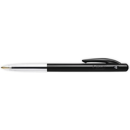 Bic M10 Clic Ball Pen Retractable, Black, Pack of 50