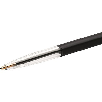 Bic M10 Clic Ball Pen Retractable, Black, Pack of 50