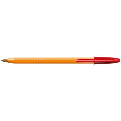 Bic Orange Ball Pen, Red, Pack of 20