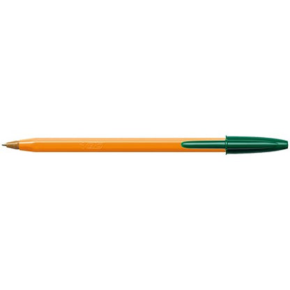 Bic Orange Fine Ballpoint Pen, Green, Pack of 20