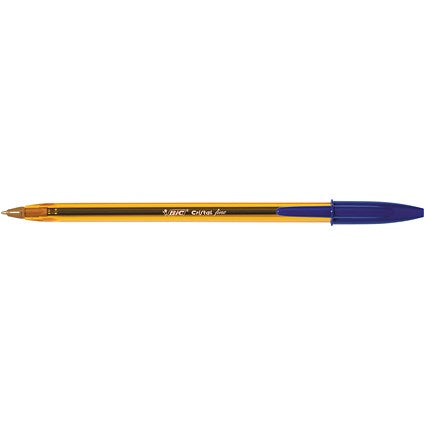 Bic Cristal Fine Ballpoint Pen, Blue, Pack of 50