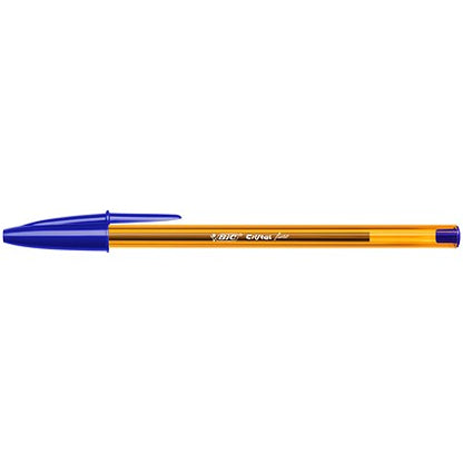 Bic Cristal Fine Ballpoint Pen, Blue, Pack of 50