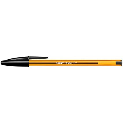 Bic Cristal Fine Ballpoint Pen, Black, Pack of 50
