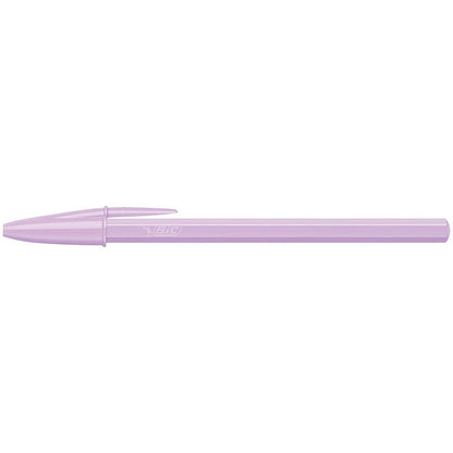 Bic Cristal Ball Pen Assorted Pastel Barrel Blue Ink (Pack of 5)