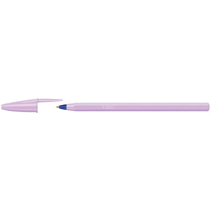 Bic Cristal Ball Pen Assorted Pastel Barrel Blue Ink (Pack of 5)