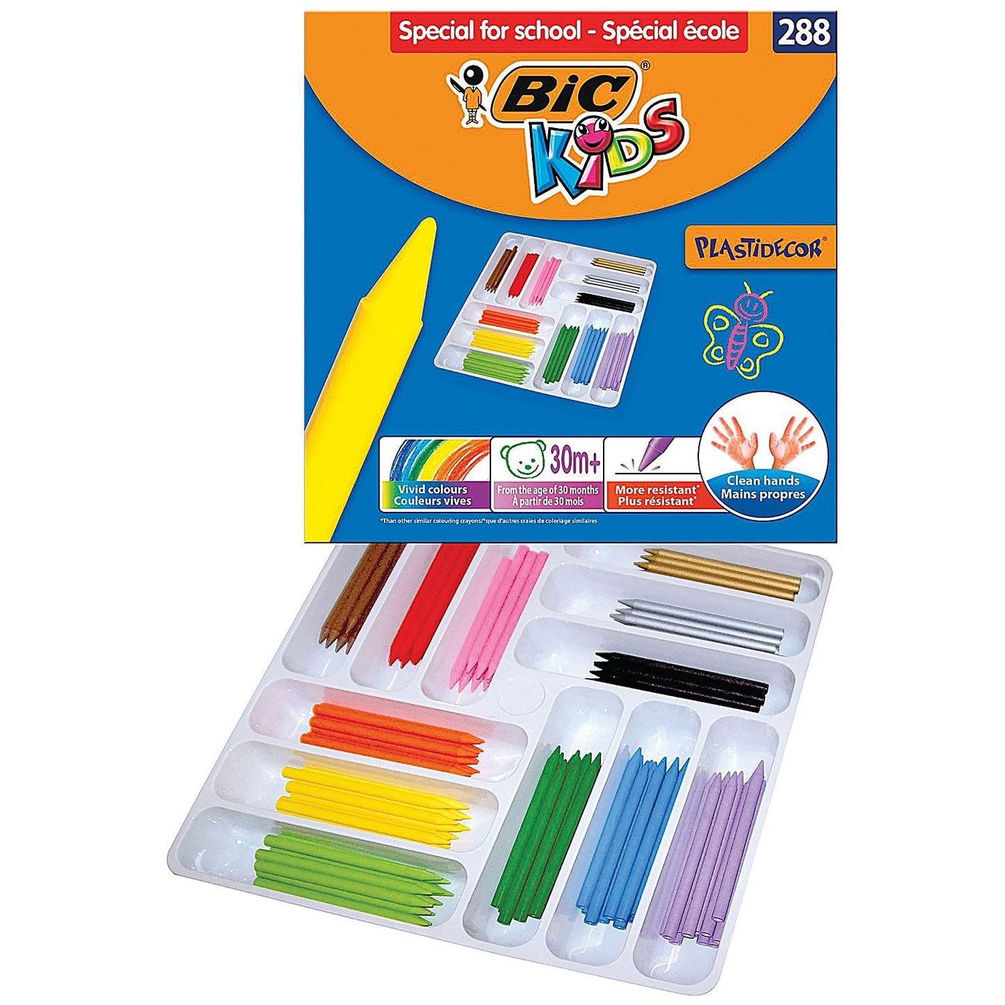 Bic Kids Plastidecor Crayons Assorted (Pack of 288)
