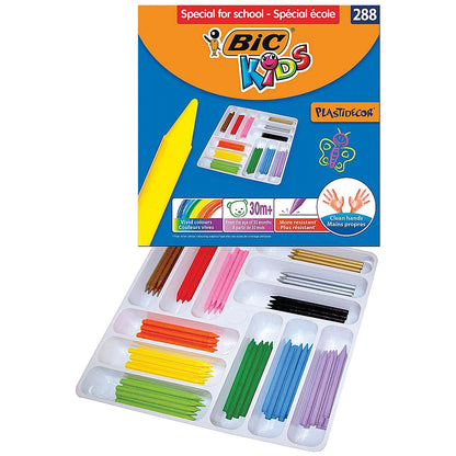 Bic Kids Plastidecor Crayons Assorted (Pack of 288)