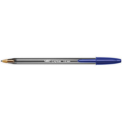Bic Cristal Large Ballpoint Pen, Broad Nib, Blue, Pack of 50