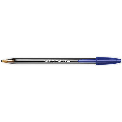 Bic Cristal Large Ballpoint Pen, Broad Nib, Blue, Pack of 50