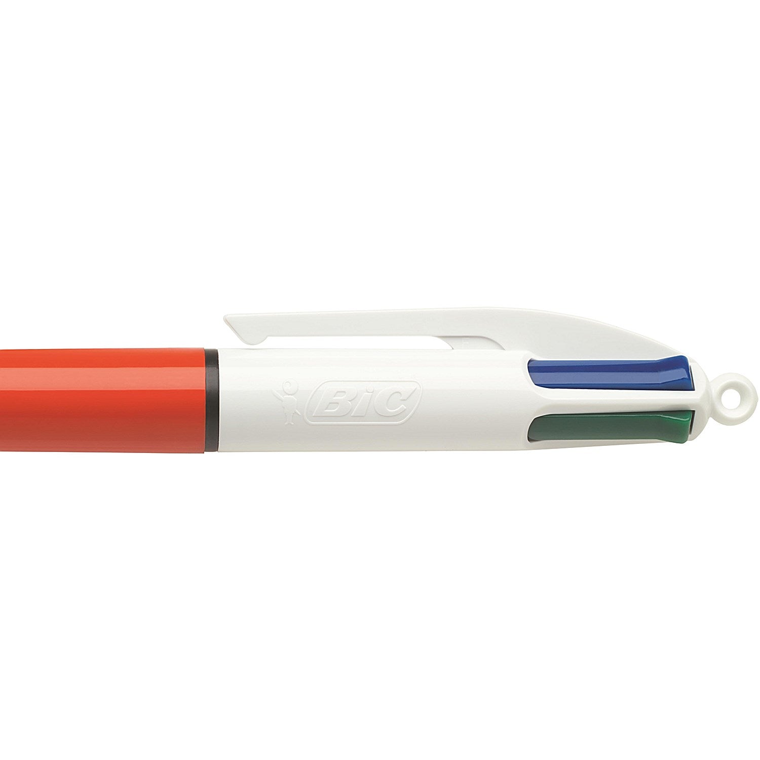 Bic 4 Colours Ballpoint Pen, Orange Barrel, Fine, Pack of 12 Easy2Order : BC23384