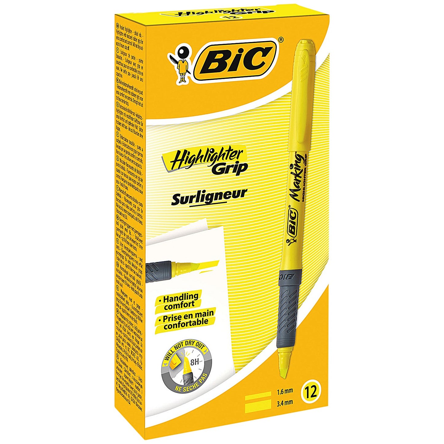 Bic Brite Liner Highlighters Yellow Pack of 12