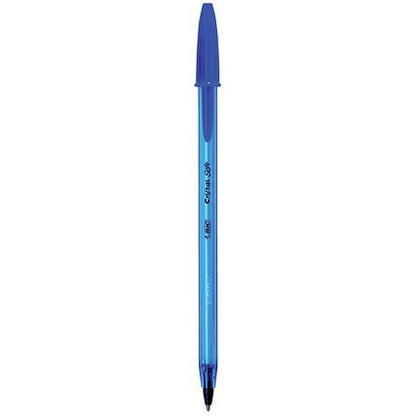 Bic Cristal Soft Ball Pen, Blue, Pack of 50