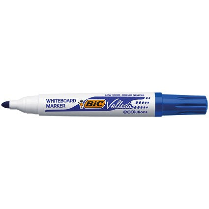 Bic Velleda 1701 Whiteboard Marker, Bullet Tip, Assorted Colours, Pack of 48