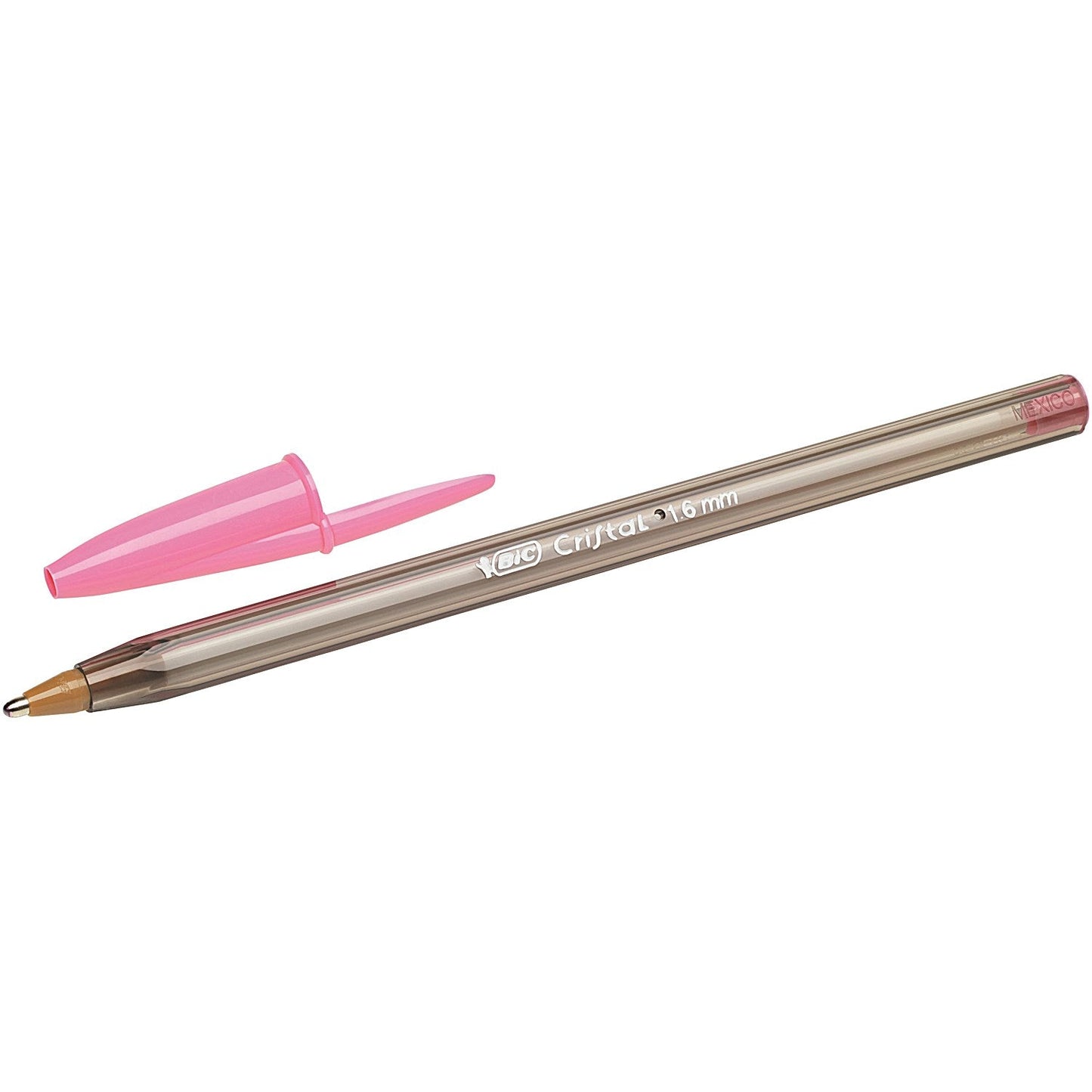 Bic Cristal Fun Ballpoint Pen 1.6mm Line Width Pink (Pack of 20)