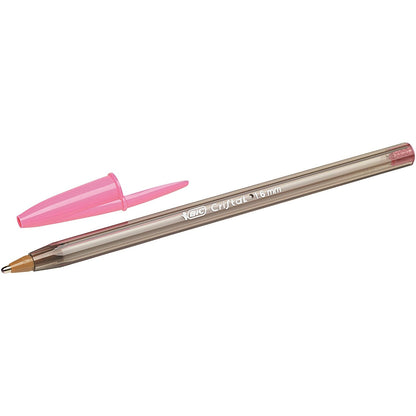 Bic Cristal Fun Ballpoint Pen 1.6mm Line Width Pink (Pack of 20)