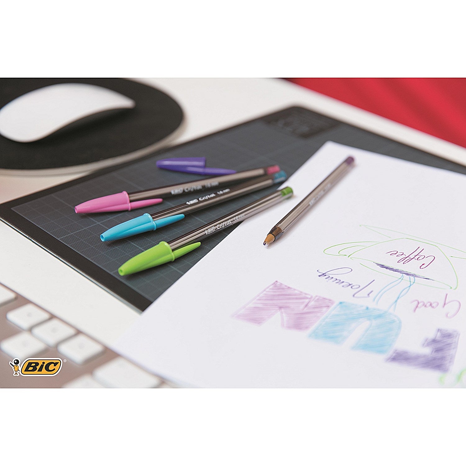 Bic Cristal Fun Ballpoint Pen 1.6mm Line Width Pink (Pack of 20) Easy2Order : BC39582