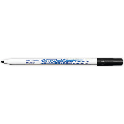 Bic Velleda 1721 Drywipe Marker, Fine Tip, Black, Pack of 200