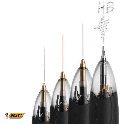 Bic 4 Colours Multifunction Ballpoint Pen with Pencil - Pack of 12