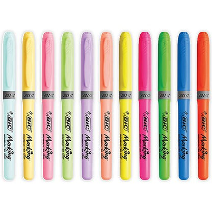 Bic Highlighter Grip Pastel Assorted (12 Pack)