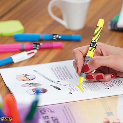 Bic Highlighter Grip Pastel Assorted (12 Pack)