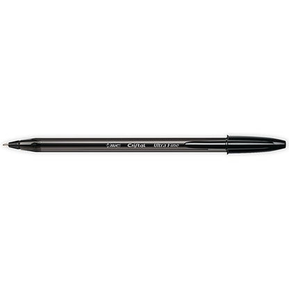 Bic Cristal Ballpoint Pens, Ultra Fine, 0.7mm, Black, Pack of 20