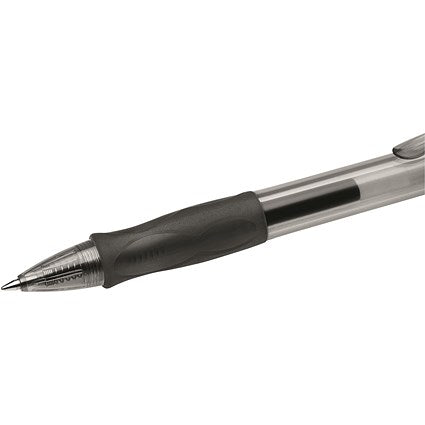 Bic Gel-ocity Retractable Gel Rollerball Pen, Comfort Grip, Black, Pack of 12