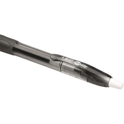 Bic Gel-ocity Retractable Gel Rollerball Pen, Comfort Grip, Black, Pack of 12