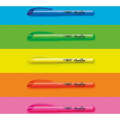 Bic Chisel Tip Highlighter Grip Assorted (Pack of 5)