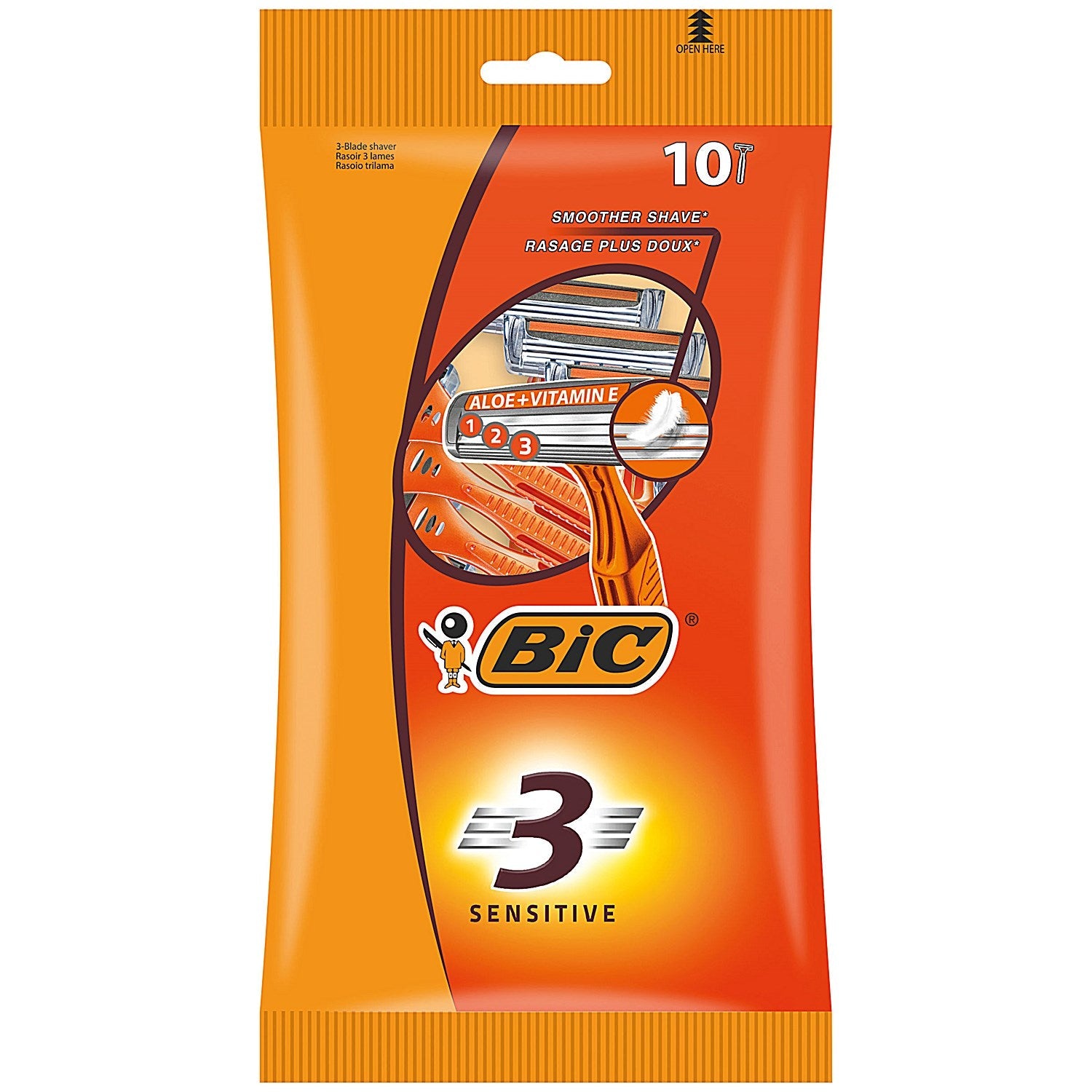 Bic 3 Sensitive Disposable Razors, Pack of 10 Easy2Order : BC71073
