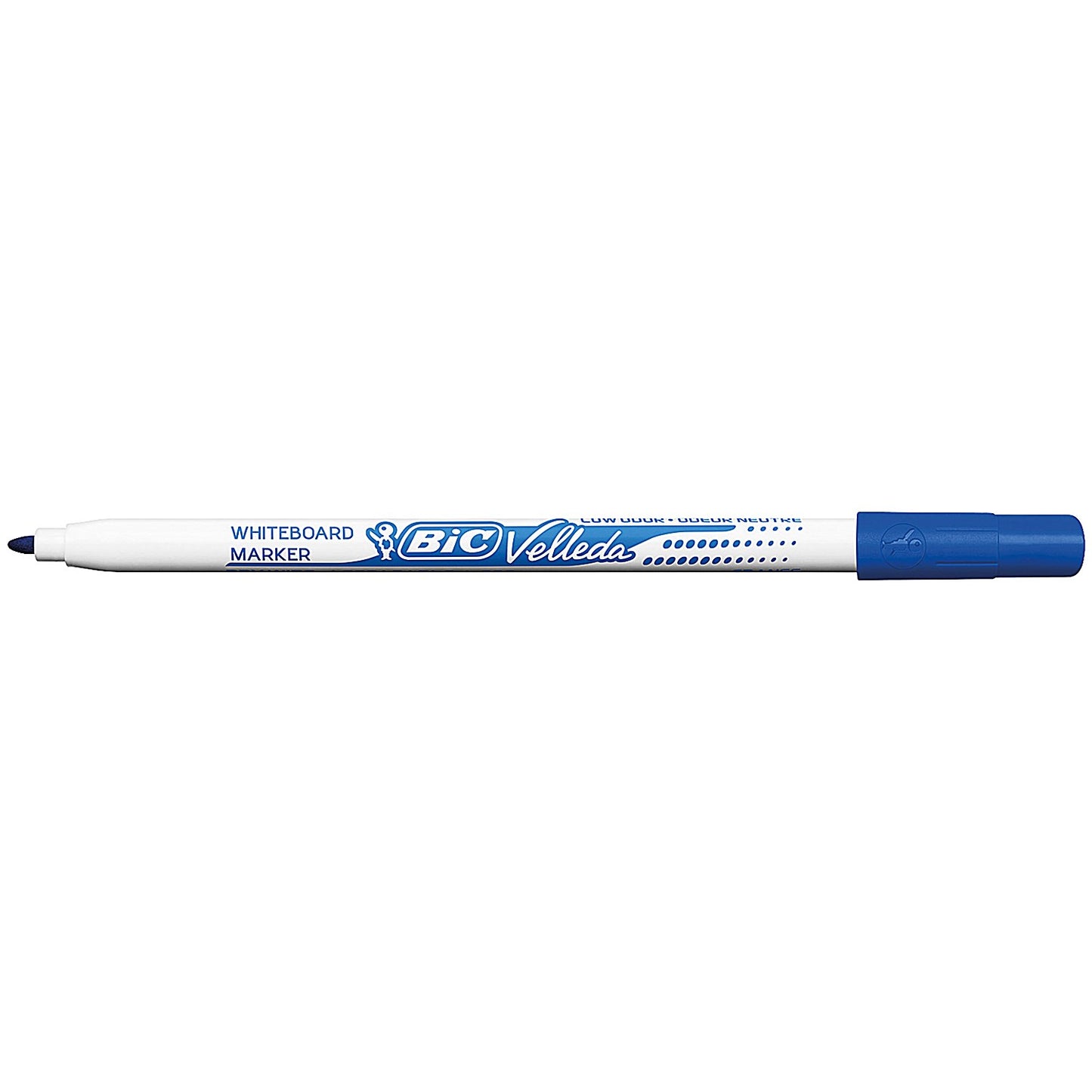 Bic Velleda 1721 Drywipe Marker, Blue, Pack of 24